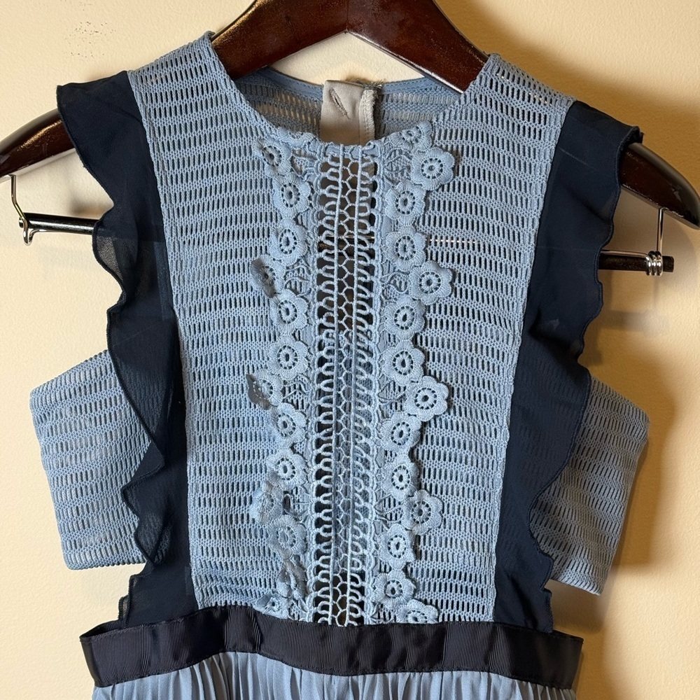MDS Collections Beria Pleated Skorts Romper in Blue M - Picture 7 of 9